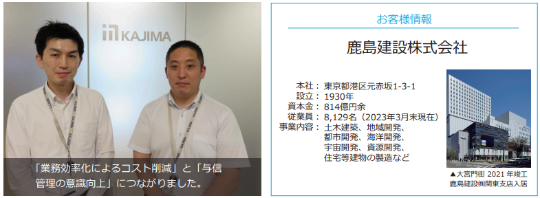 鹿島建設株式会社様の導入事例