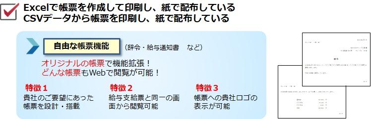 Web給与明細票サービス　機能紹介　自由な帳票機能